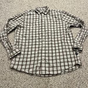 Patagonia Men's Organic Pima Cotton Long Sleeve Button Down Shirt Sz L Plaid